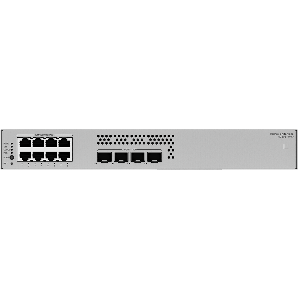 HUAWEI 8port PoE 128w 4-SFP 2.5GE Gigabit Yönetilebilir Switch eKIT S220S-8P4J