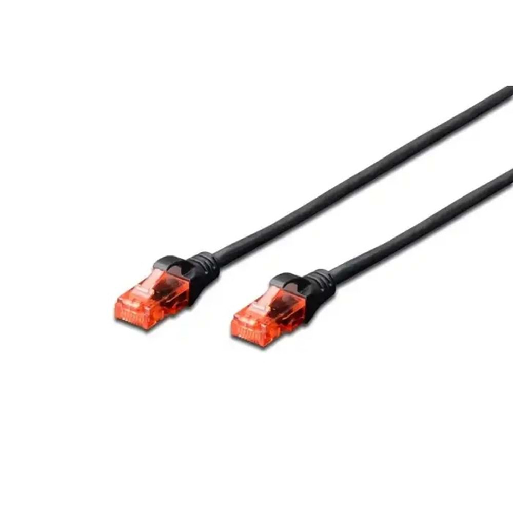 DIGITUS 3m CAT6 Utp DK-1617-030/BL Siyah Patch Kablo (10'lu Paket) 