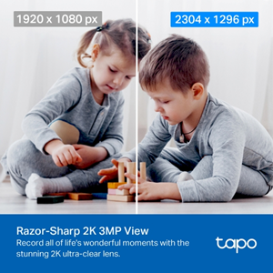 TP-LINK 3MP TAPO C210 Akıllı Güvenlik Bebek Kamerası Wlan (Kablosuz) 