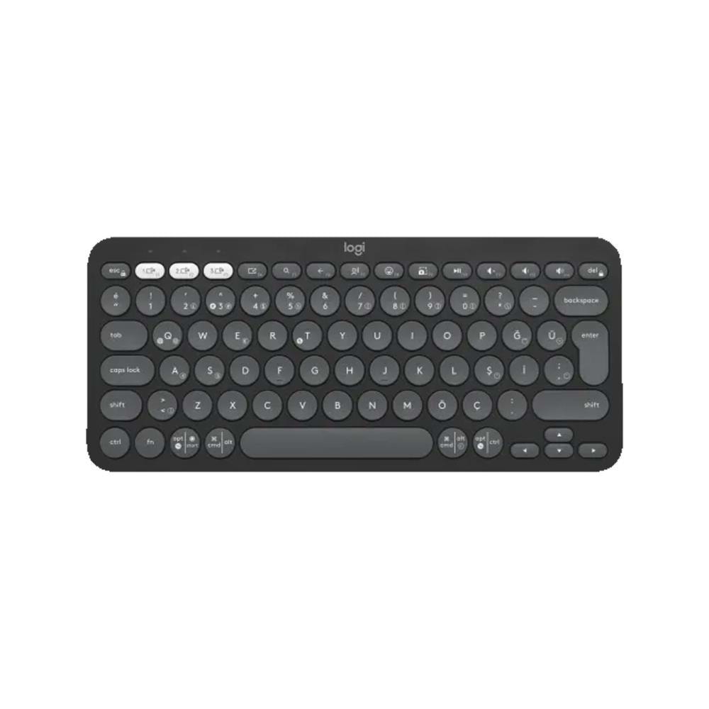 LOGITECH Pebble Keys 2 K380s Bluetooth Q Trk Siyah Klavye (920-011860)