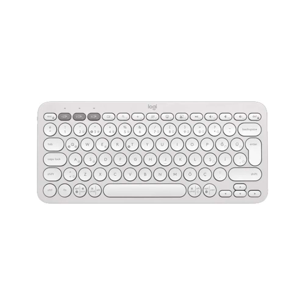 LOGITECH Pebble Keys 2 K380s Bluetooth Q Trk Beyaz Klavye (920-011859)