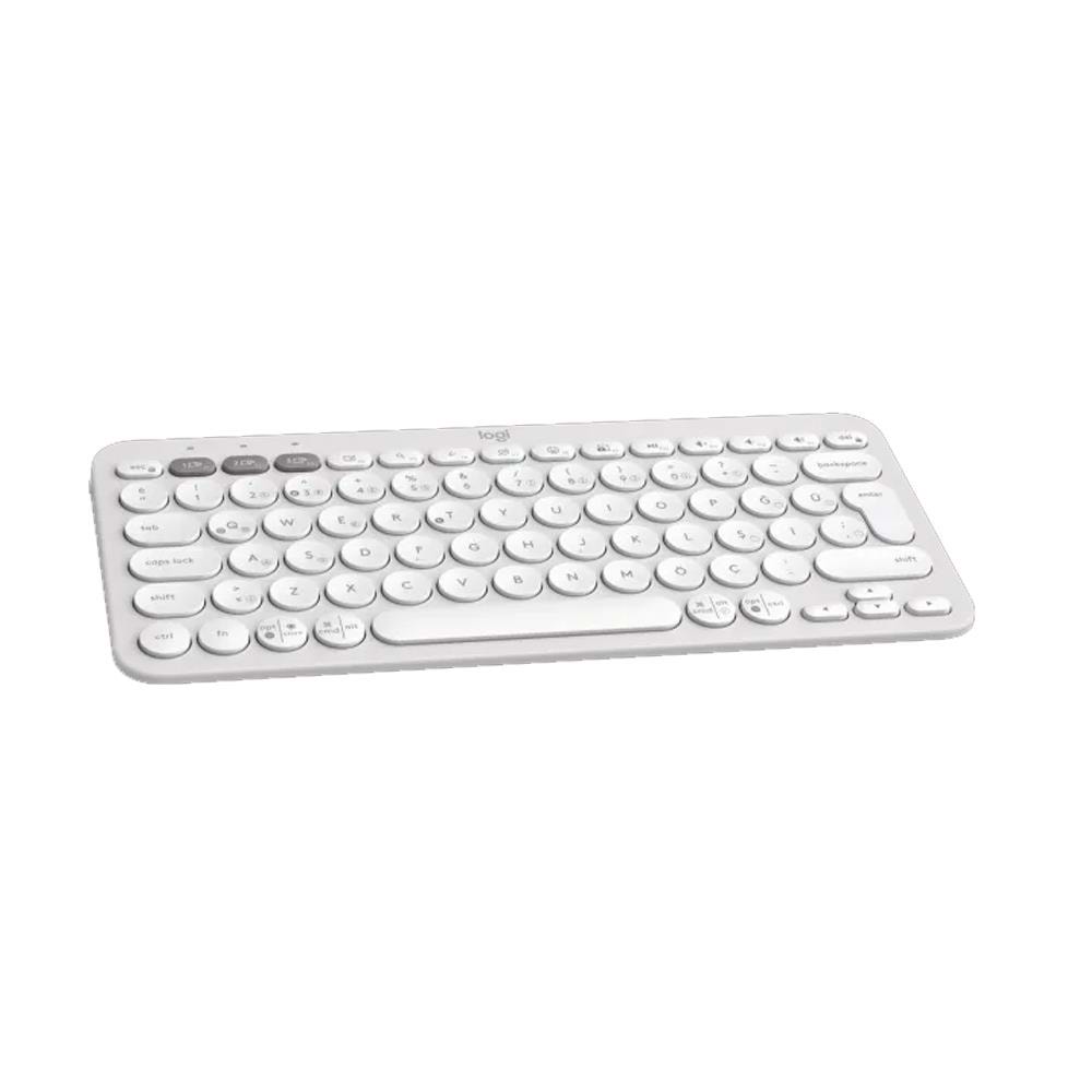 LOGITECH Pebble Keys 2 K380s Bluetooth Q Trk Beyaz Klavye (920-011859)