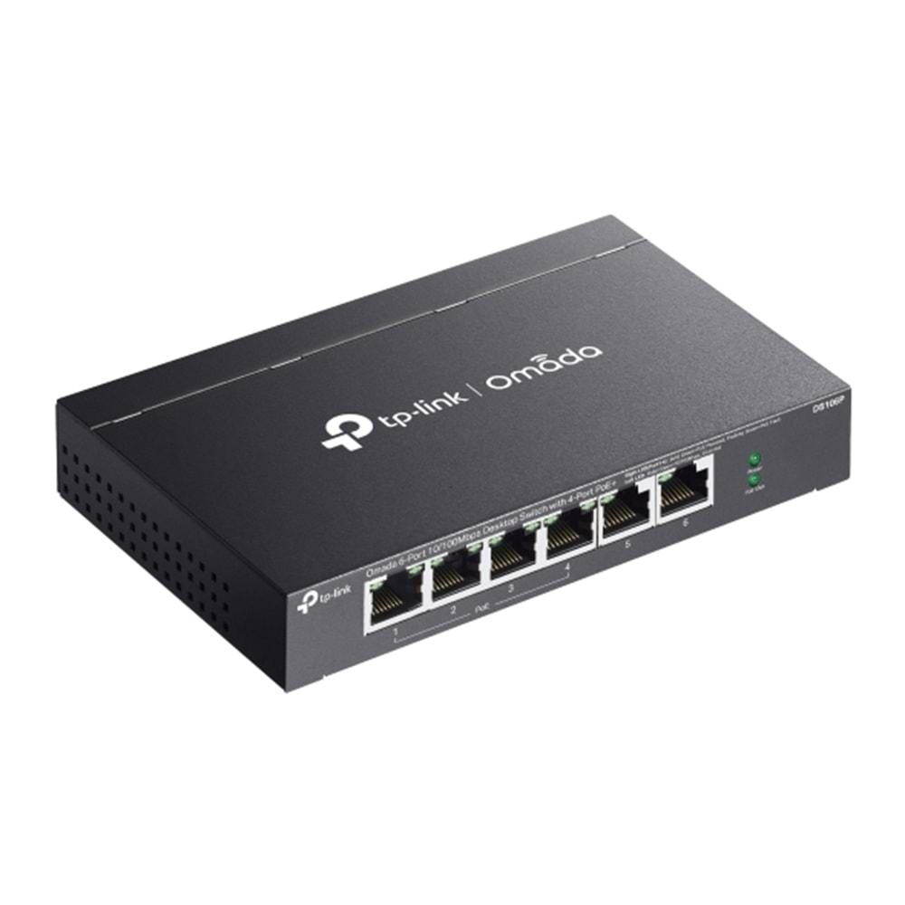 OMADA 5port/4port PoE 67w 10/100 Yönetilemez Switch DS106P