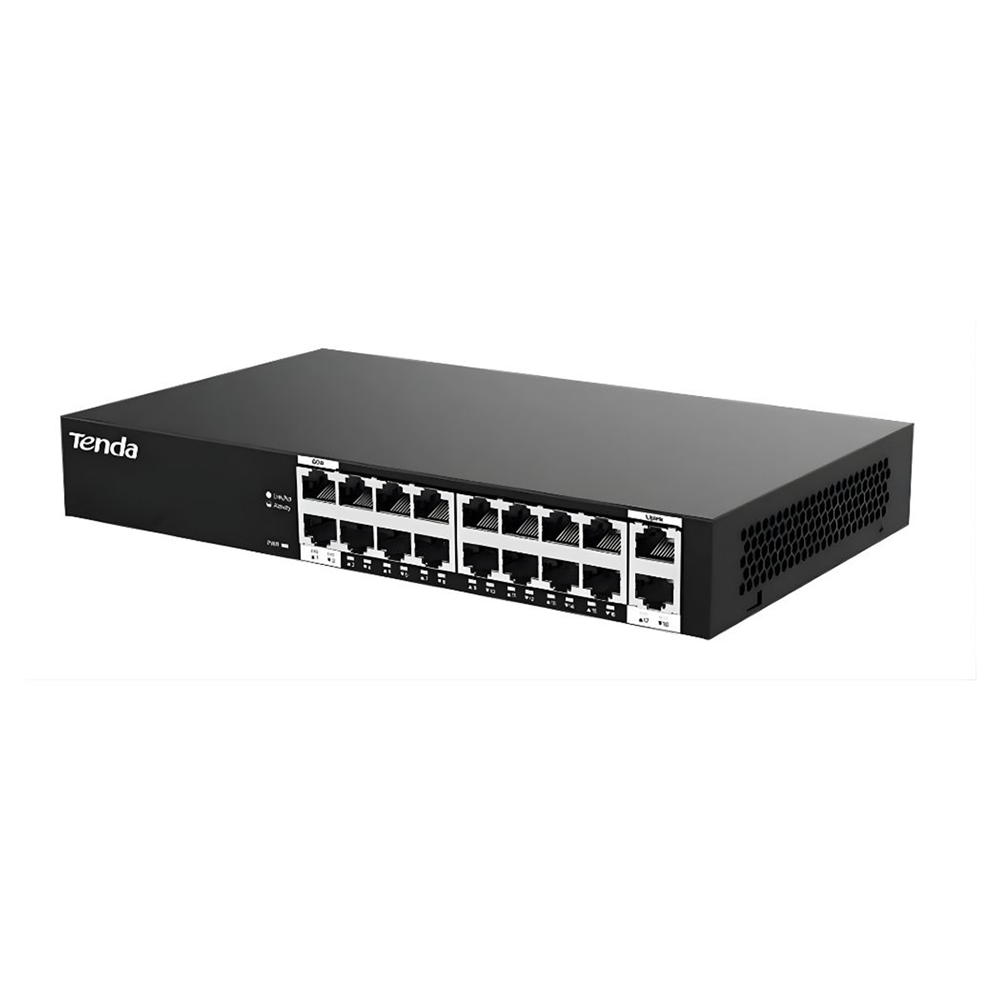 TENDA 16port PoE 150w Yönetilemez Switch S218GPC-BH