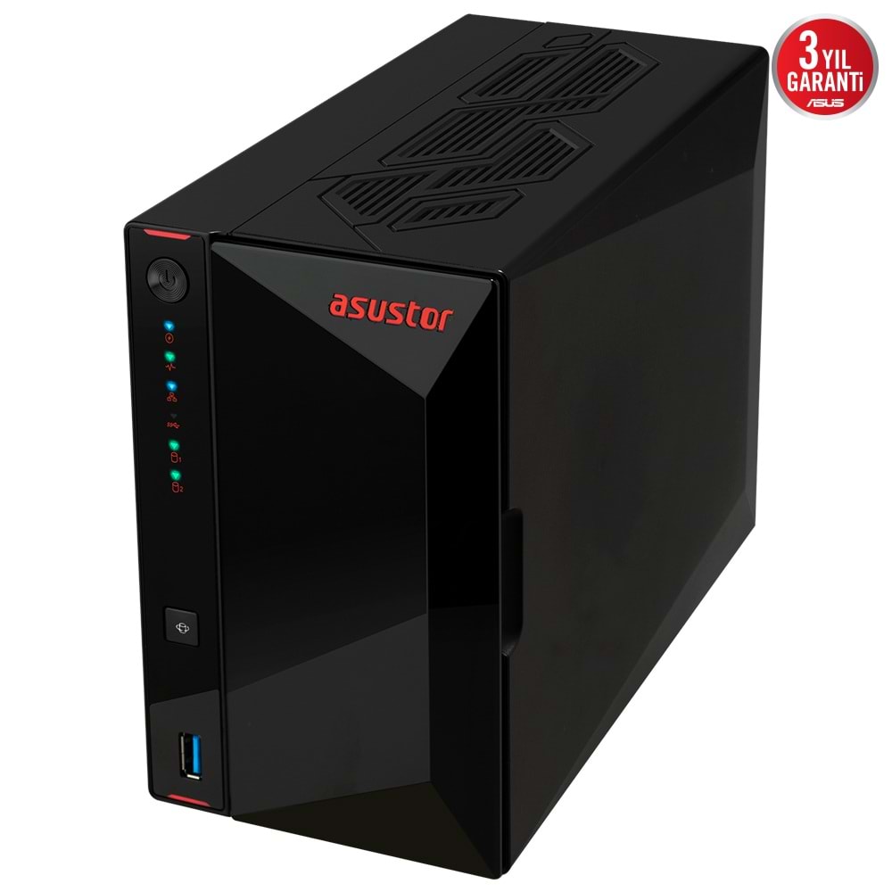 ASUSTOR AS5402T CELERON N5105 4 GB RAM- 2-diskli Nas Server (Disksiz) 