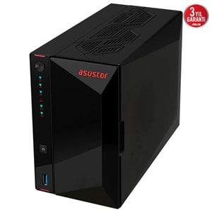 ASUSTOR AS5402T CELERON N5105 4 GB RAM- 2-diskli Nas Server (Disksiz) 