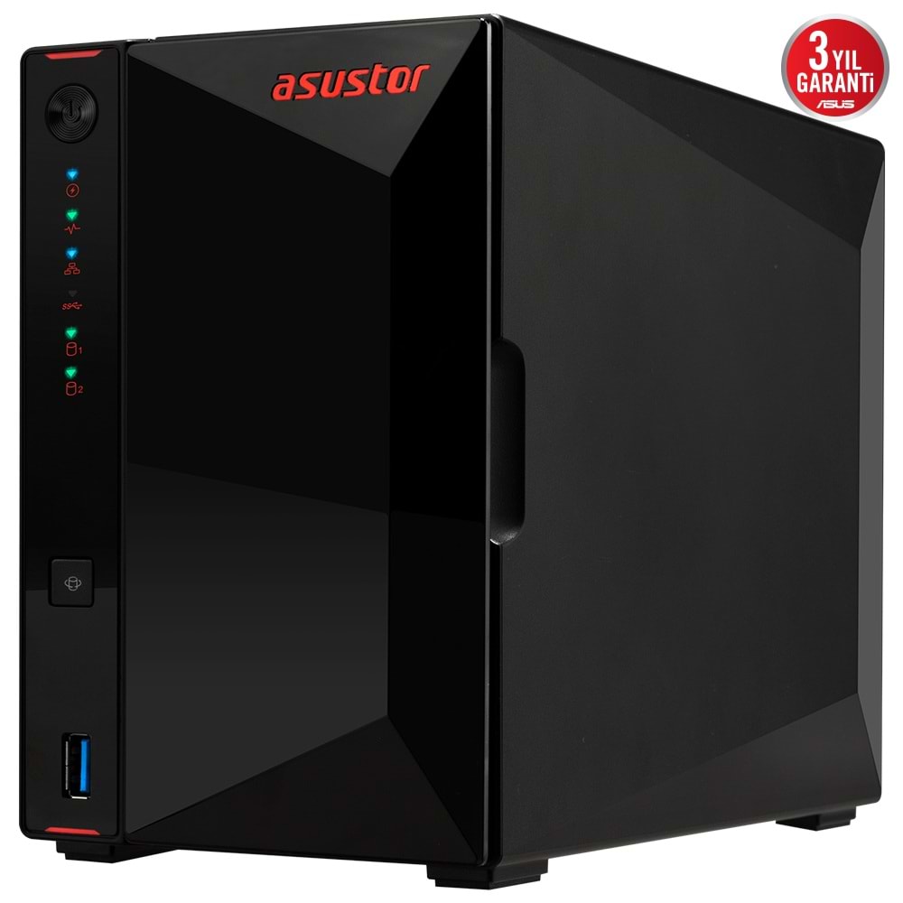 ASUSTOR AS5402T CELERON N5105 4 GB RAM- 2-diskli Nas Server (Disksiz) 