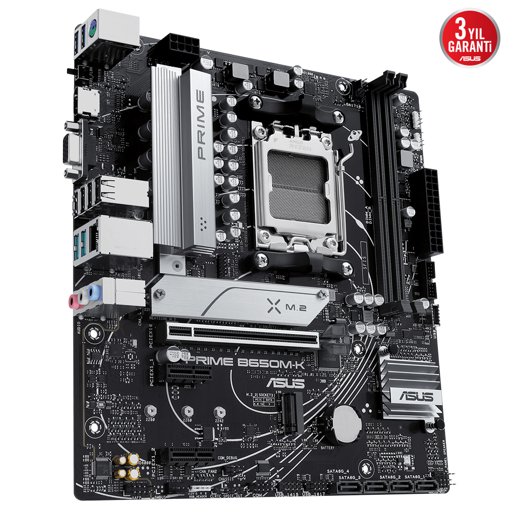 ASUS PRIME B650M-K DDR5 HDMI DP PCIe 16X v4.0 AM5 mATX 