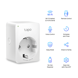 TP-LINK TAPO P100 Mını Wi-Fi Akıllı Priz 2-li paket