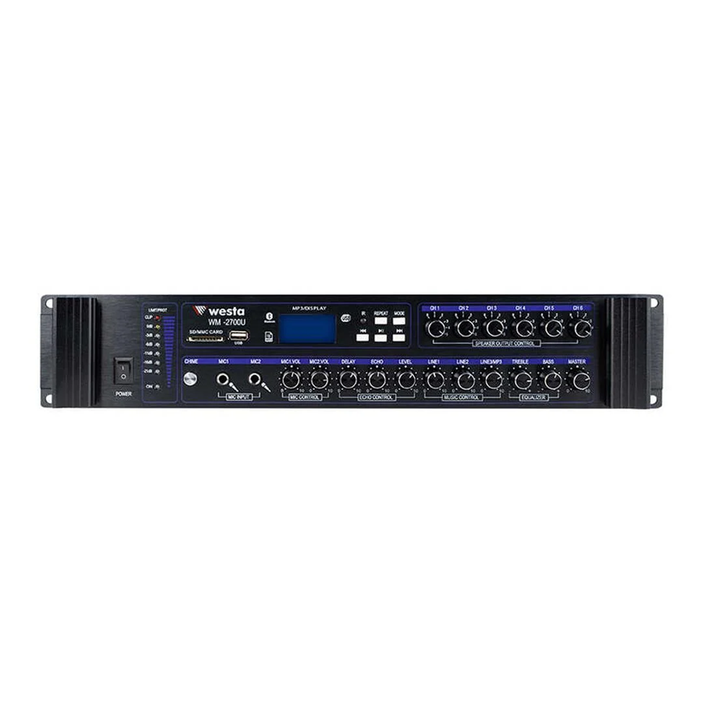 WESTA WM-2700U 6 Bölgeli 700W 100V Mikser Amfi 