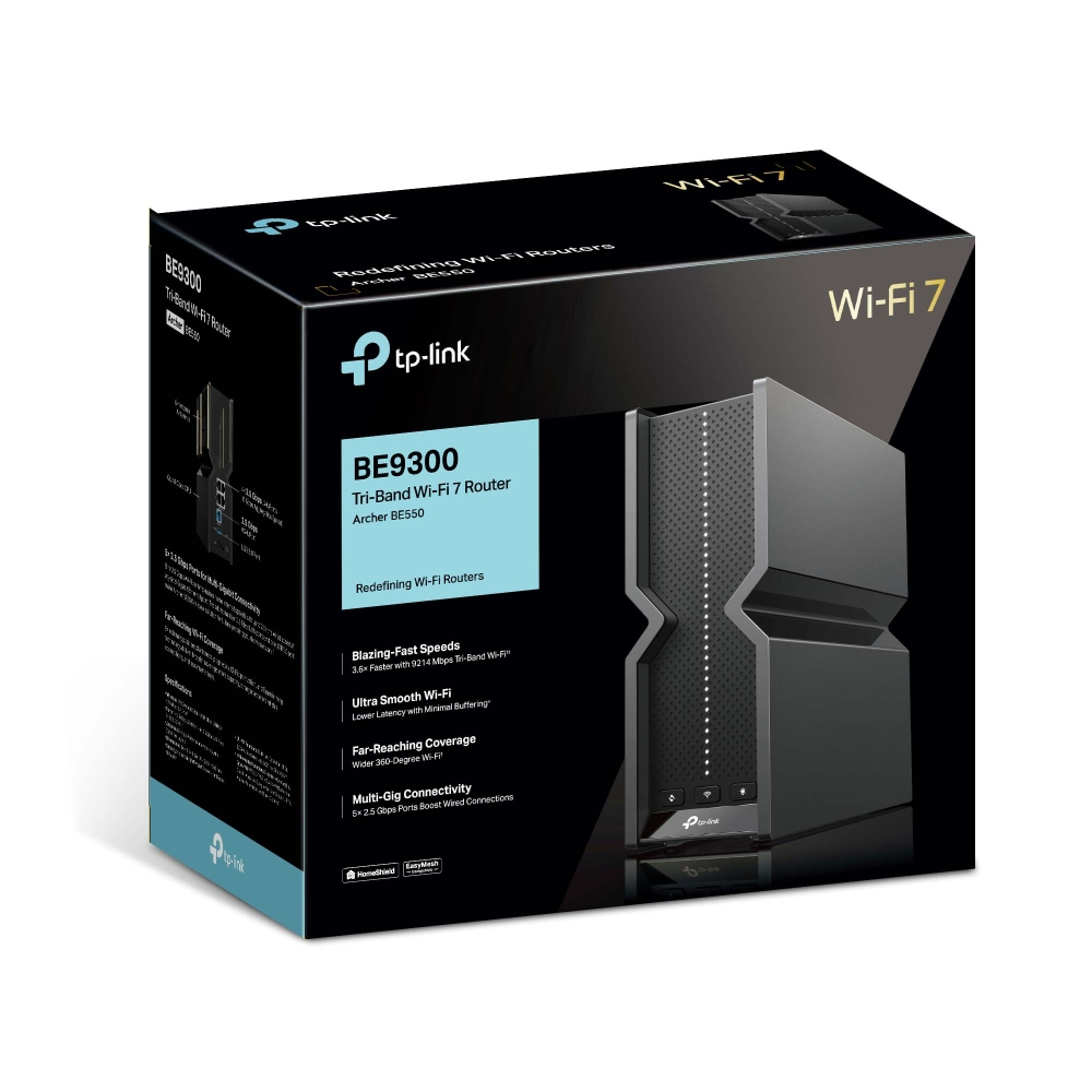 TP-LINK ARCHER BE550 BE9300 Üç Bantlı Wıfı7 Mesh Router