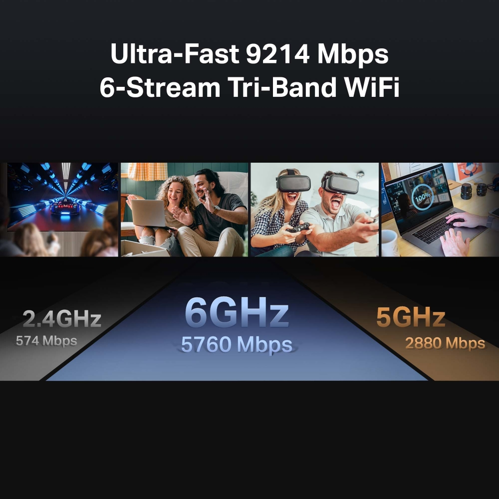 TP-LINK ARCHER BE550 BE9300 Üç Bantlı Wıfı7 Mesh Router