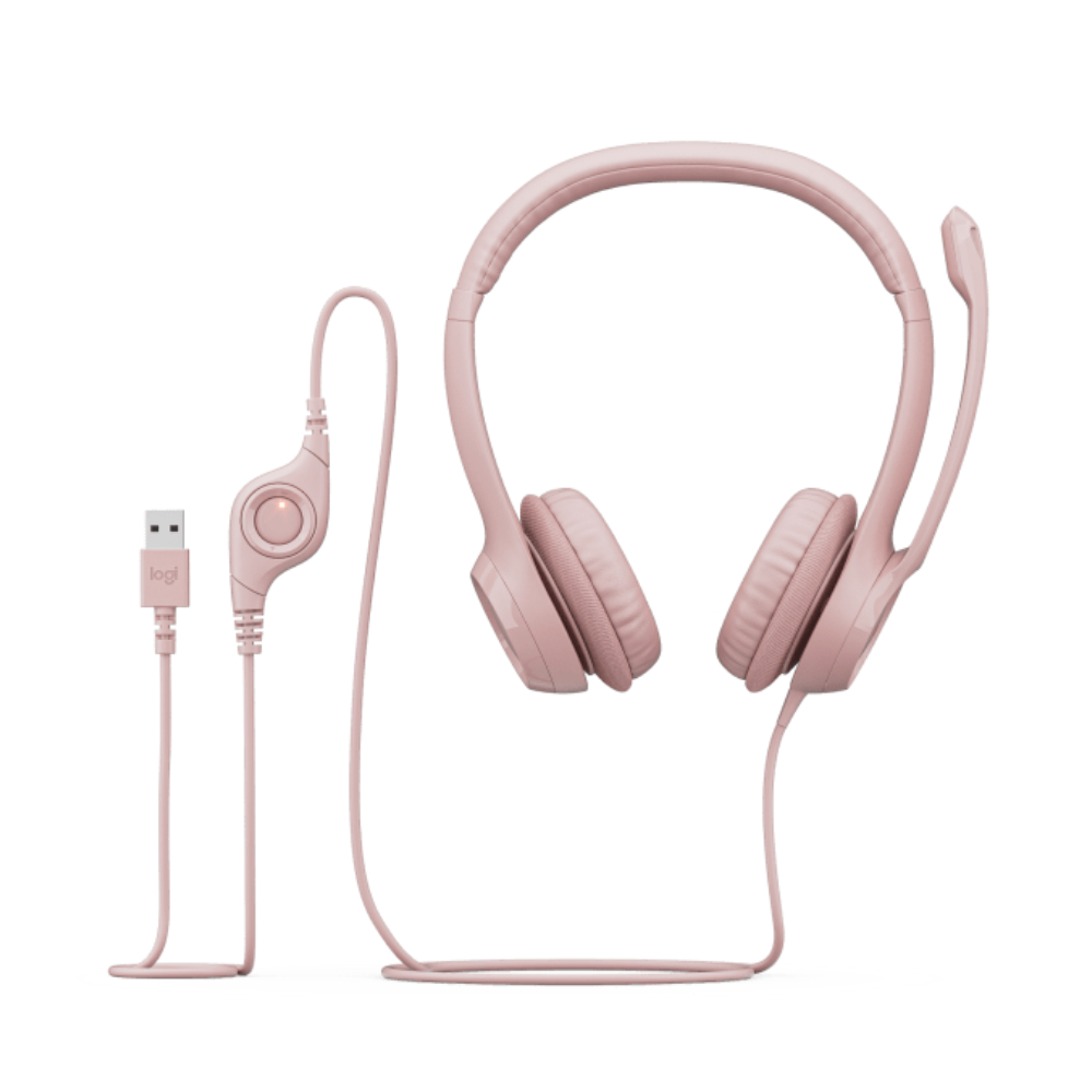 LOGITECH H390 USB Mikrofonlu Kulaklık Pembe 981-001281 