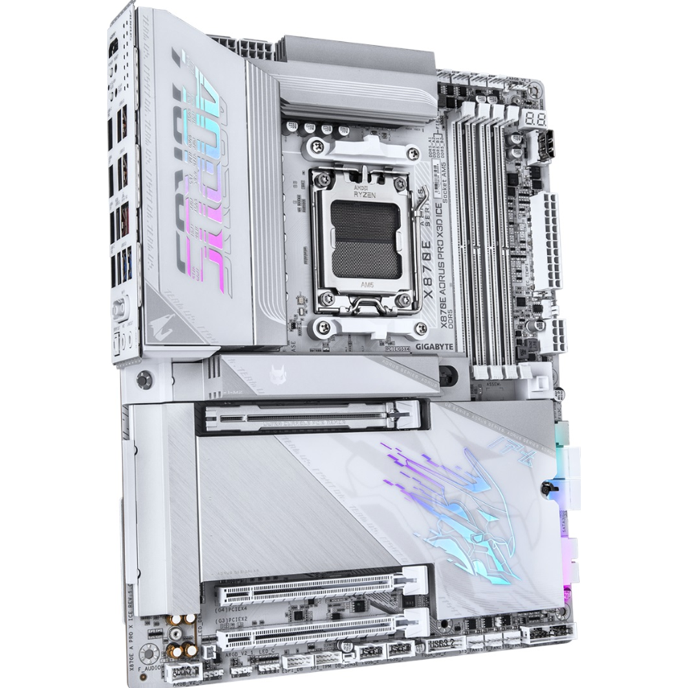 GIGABYTE AORUS PRO X ICE X870E DDR5 HDMI PCIe 5.0 AM5 ATX Beyaz
