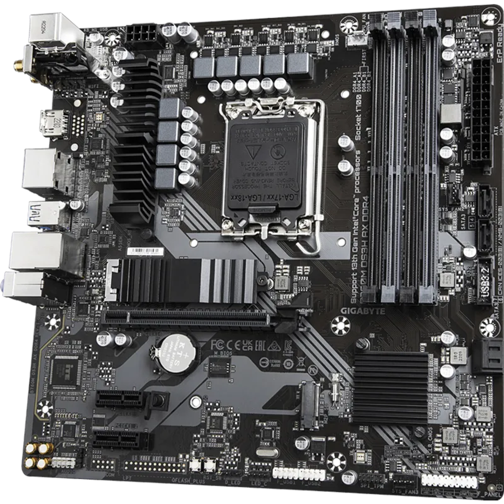 GIGABYTE B760M DS3H AX WIFI6E DDR4 HDMI TYPE-C DP PCIE 4.0 1700p mATX