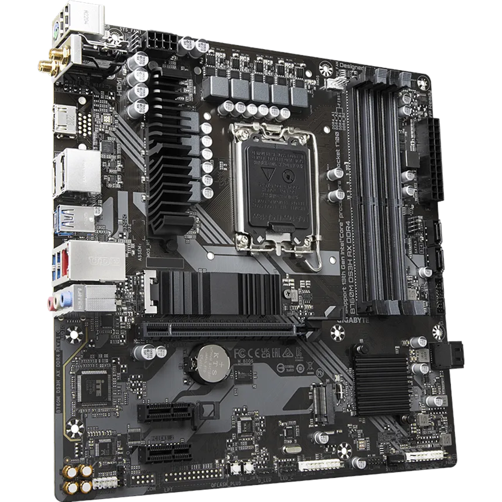GIGABYTE B760M DS3H AX WIFI6E DDR4 HDMI TYPE-C DP PCIE 4.0 1700p mATX