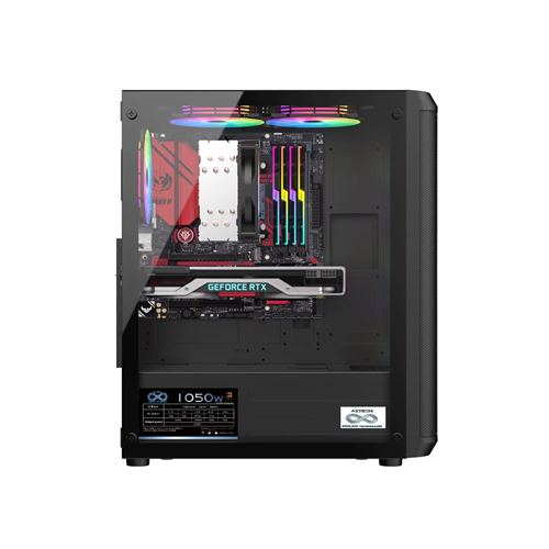 AZTECH 850w SKYHAWK AZT07 RGB Gaming Mid-Tower Pc Kasası 360mm Sıvı Soğutucu Desteği