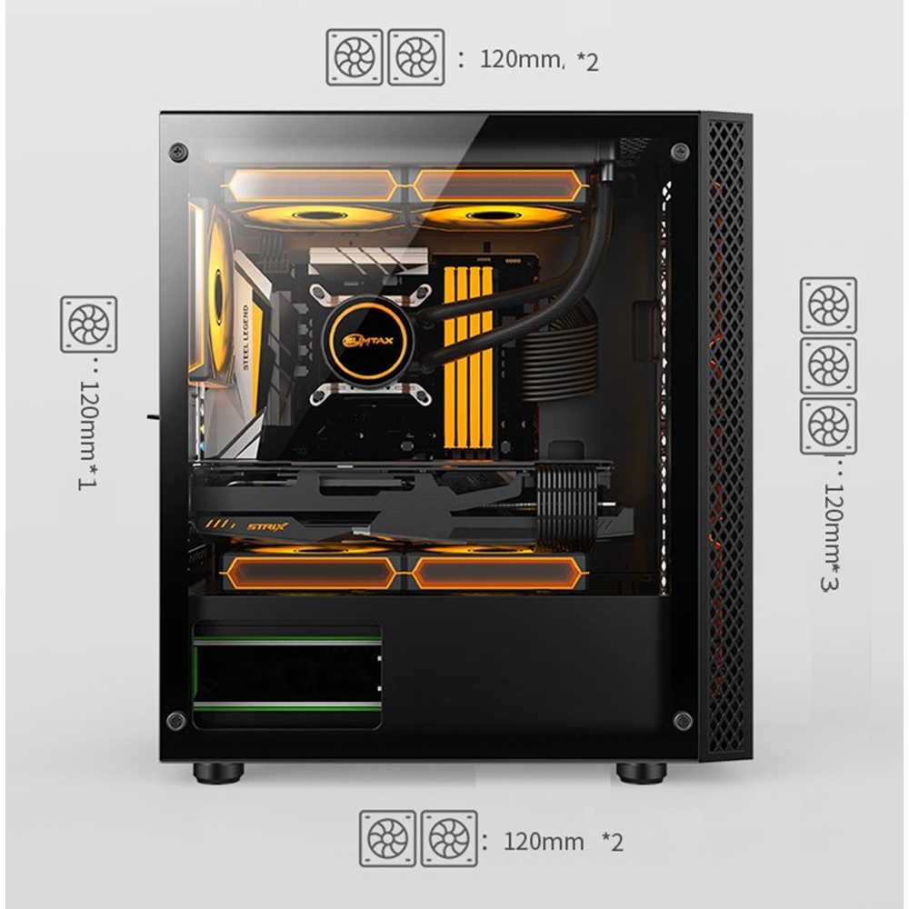 AZTECH 600w SKYLINE AZT04 RGB Gaming Mid-Tower Pc Kasası