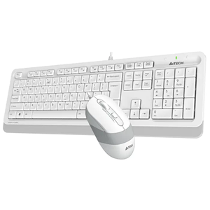A4 TECH F1010 Kablolu USB Q Trk Beyaz Klavye - Mouse Set