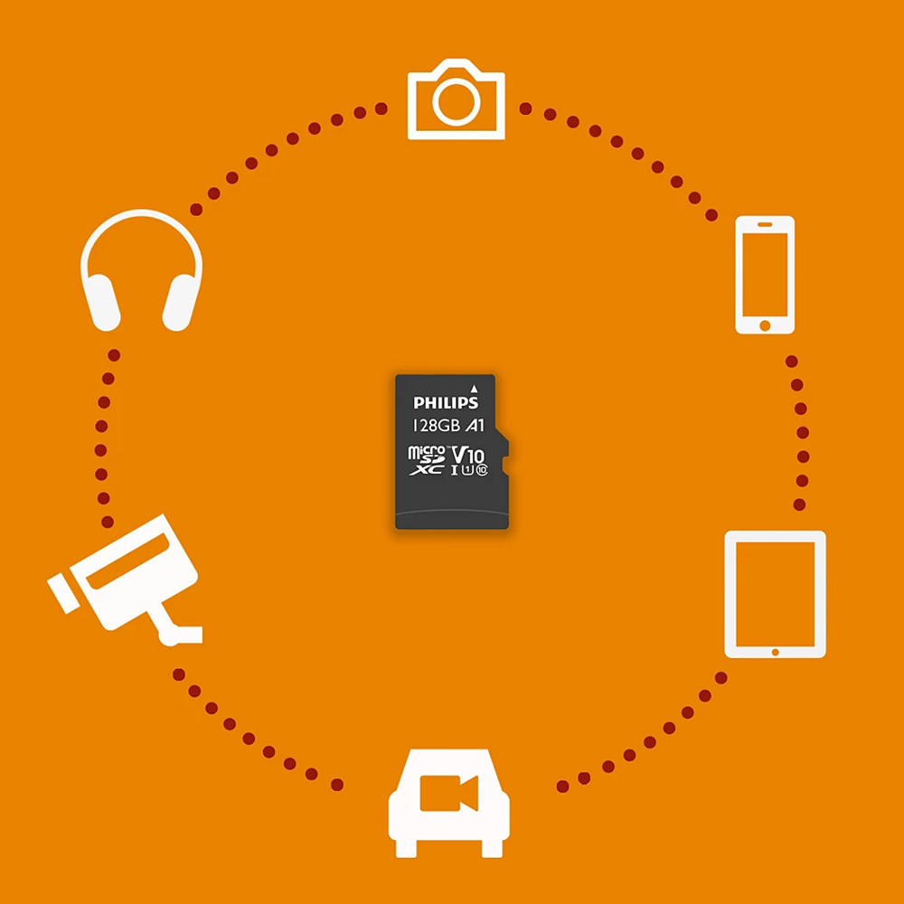 PHILIPS MicroSD 128GB FM12MP45B/00 Class10 Hafıza Kartı