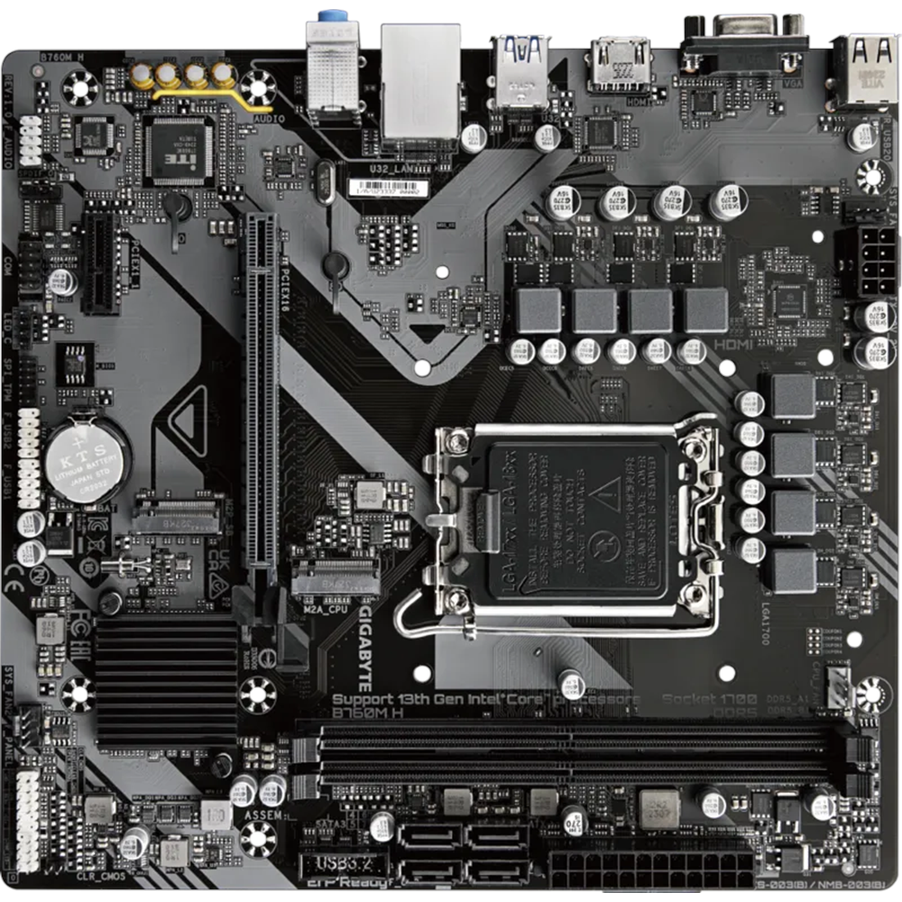 GIGABYTE B760M-H DDR5 VGA-HDMI PCIe 4.0 1700p mATX
