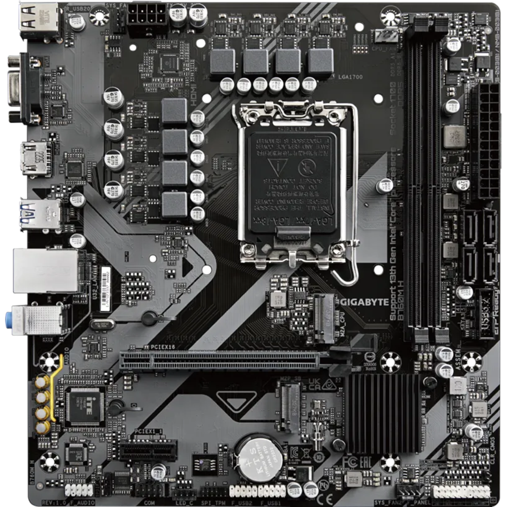 GIGABYTE B760M-H DDR5 VGA-HDMI PCIe 4.0 1700p mATX