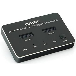 DARK DK-AC-DSDM2C Çift Yuvalı M.2 NVMe & M.2 SATA USB 3.2 Gen2 Type-C Bilgisayarsız (Offline) SSD Klonlama ve Docking Station