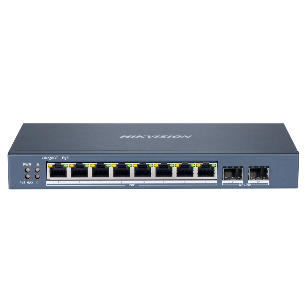 HIKVISION 8port PoE 120w 2-SFP Gigabit Yönetilemez Switch DS-3E1510P-SI