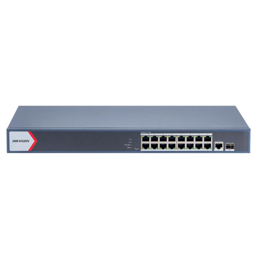 HIKVISION 16port PoE 230w 1-SFP 1-Uplink Gigabit Yönetilebilir Switch DS-3E1518P-EI