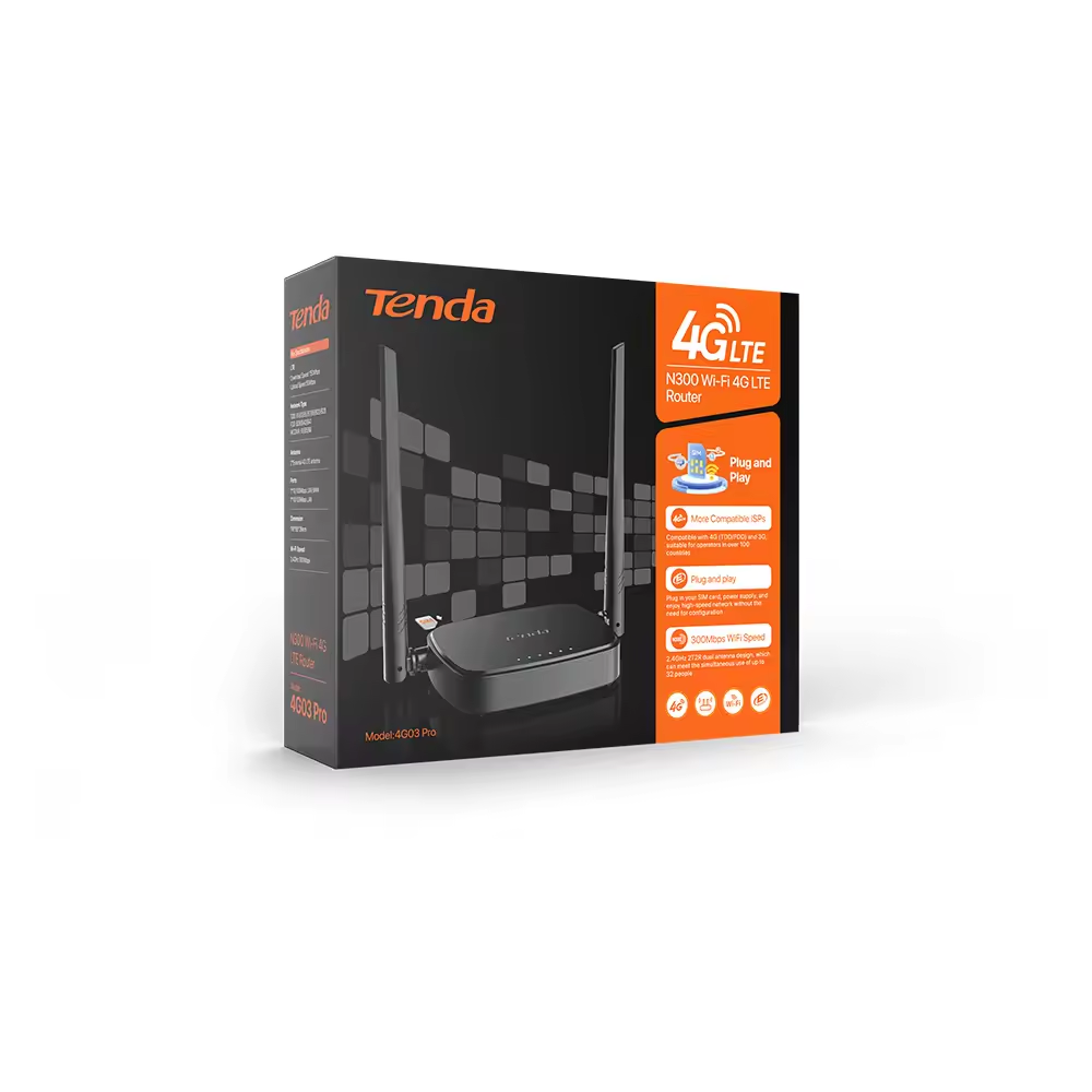 TENDA 4G03 PRO N300 4G LTE ROUTER