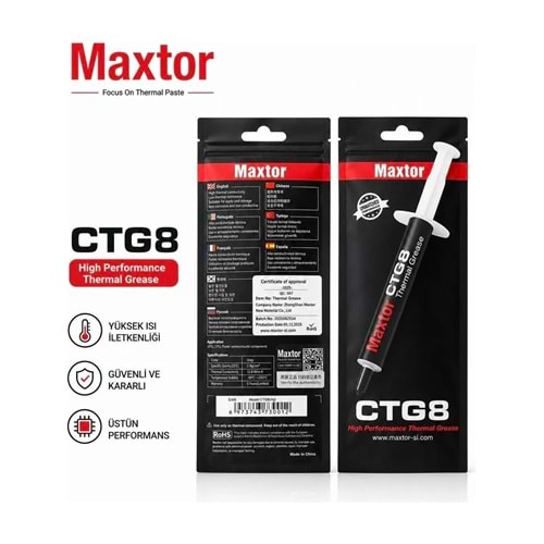 MAXTOR 4gram 12,8WmK Termal Macun CTG8