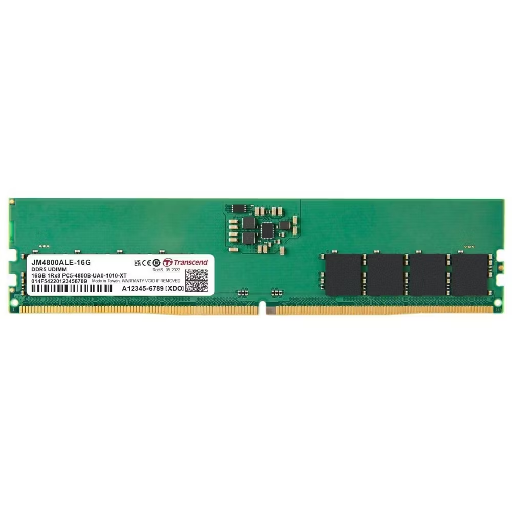 TRANSCEND 16GB DDR5 4800MHZ CL40 PC RAM Kutusuz JM4800ALE-16G