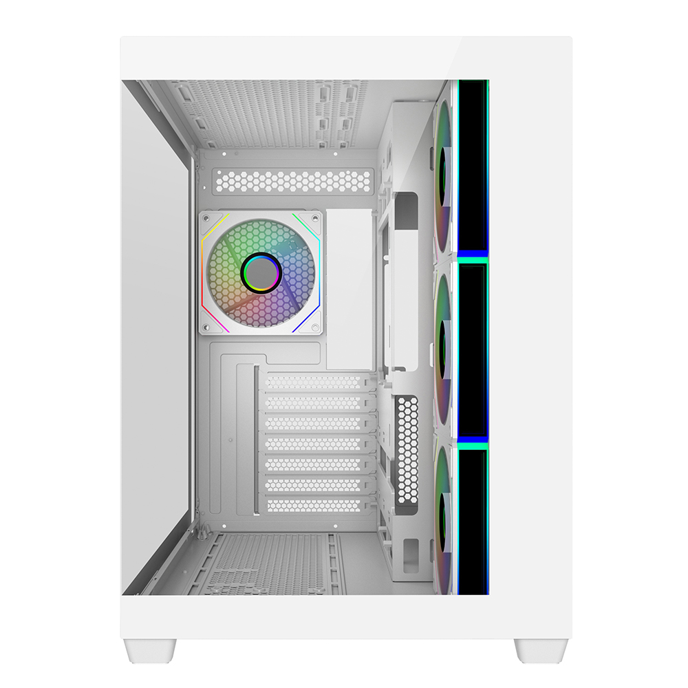 COOLERMASTER 850w 80+ GOLD ELITE 681 TG E681-WHNN85-S00 4-ARGB Fanlı Beyaz Gaming Mıd-Tower PC Kasası