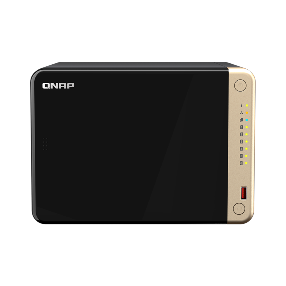 QNAP 6diskli ARM QC - 8GB RAM 2-2.5GbE Nas Server TS-664-8G Distribütör Garantili