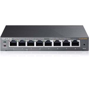 TP-LINK 8port / 4port PoE 65W Gigabit Yönetilebilir Switch TL-SG108PE