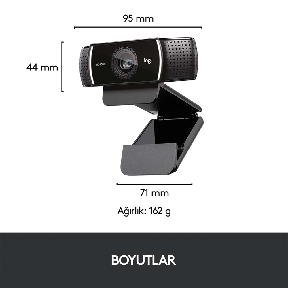 LOGITECH C922 Pro Stream 1920x1080 Web Kamerası (960-001088)