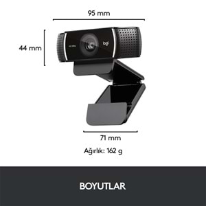 LOGITECH C922 Pro Stream 1920x1080 Web Kamerası (960-001088)