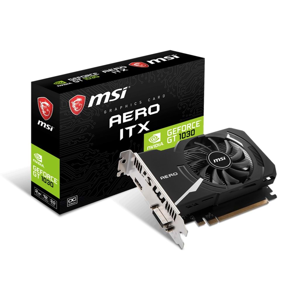 MSI 2GB GT1030 AERO ITX 2GD4 OC DDR4 HDMI-DVI PCIE 3.0