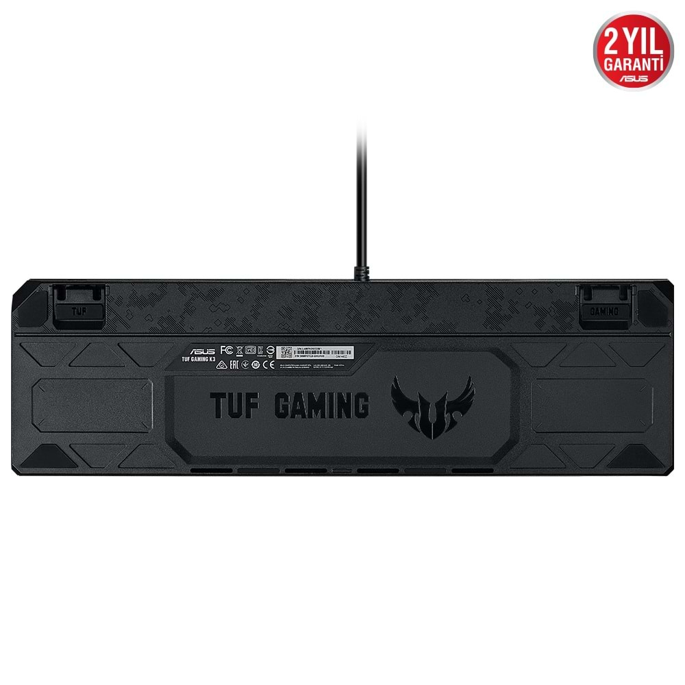 ASUS TUF GAMING K3 RA05 Red Mekanik RGB Aura Sync 1000Hz USB Gaming Klavye