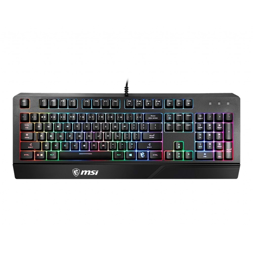 MSI Q TR Vigor GK20 RGB Ledli Sessiz Membran Siyah Oyuncu Klavyesi