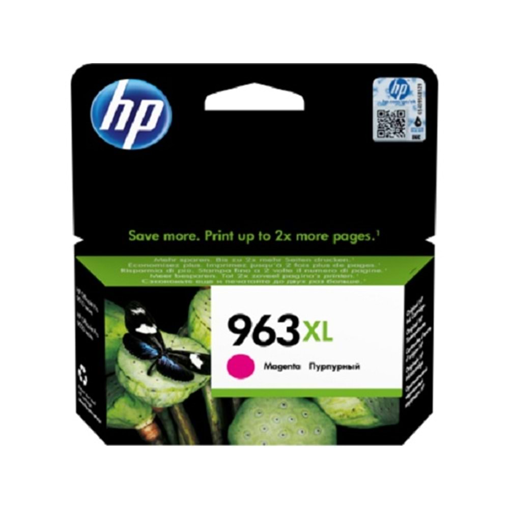 HP 3JA28AE No 963XL Macenta 20,5ml Yüksek Kapasiteli Orijinal Mürekkep Kartuşu 1.600 Sayfa