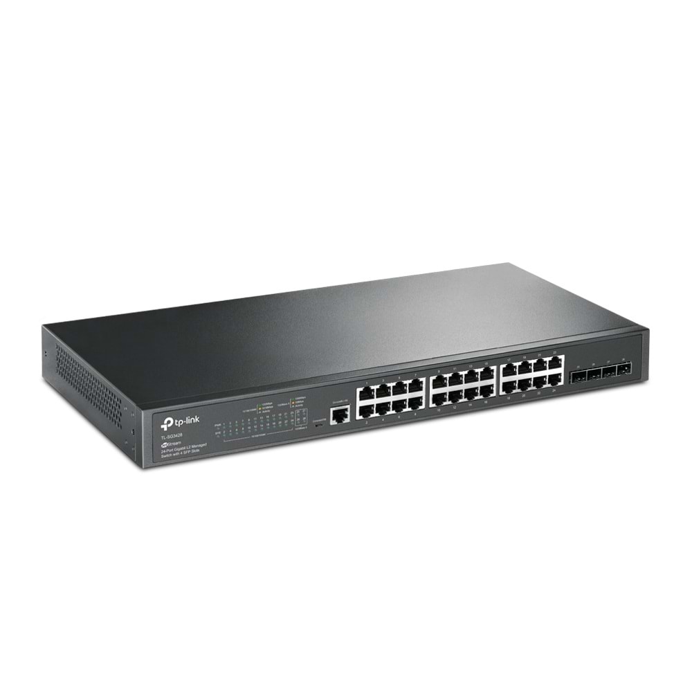 TP-LINK 24port 4-SFP Gigabit Layer 2 Yönetilebilir Switch TL-SG3428