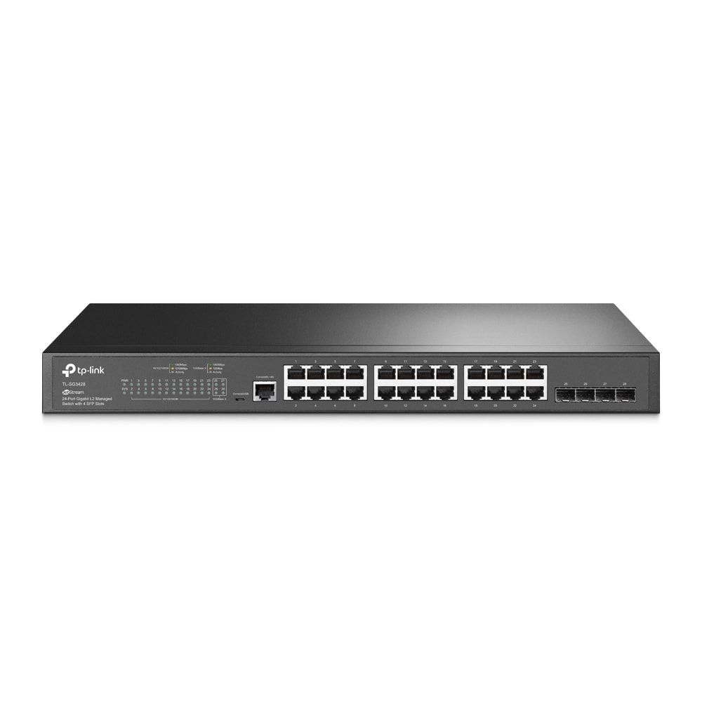 TP-LINK 24port 4-SFP Gigabit Layer 2 Yönetilebilir Switch TL-SG3428