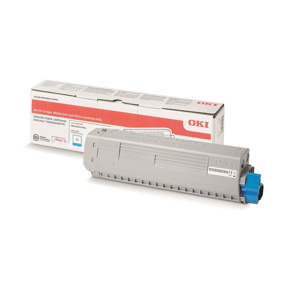 OKI C824/C834/C844 5K Mavi (Cyan) Toner (47095703)