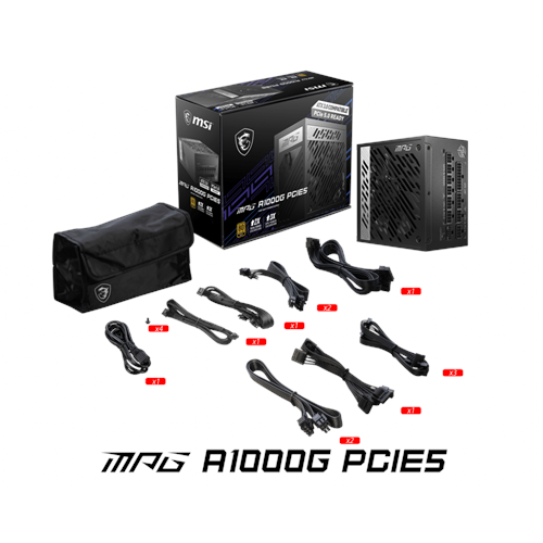MSI 1000w 80+ Gold MAG A1000G PCIE5 Tam Modüler Power Supply