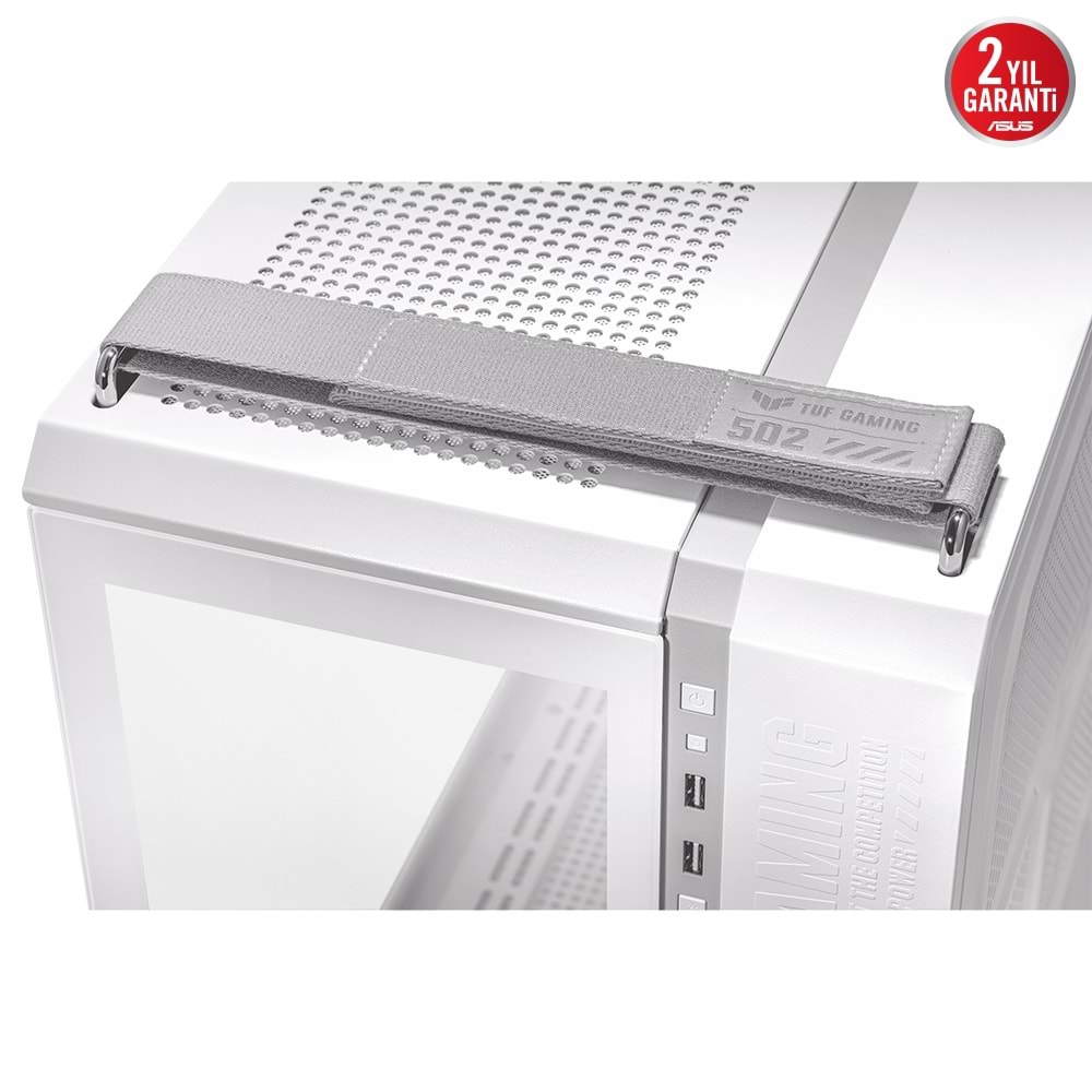 ASUS GT502 PLUS TUF GAMING TG WHITE Gaming Mid-Tower PC Kasası Beyaz / 90DC0093-B19000