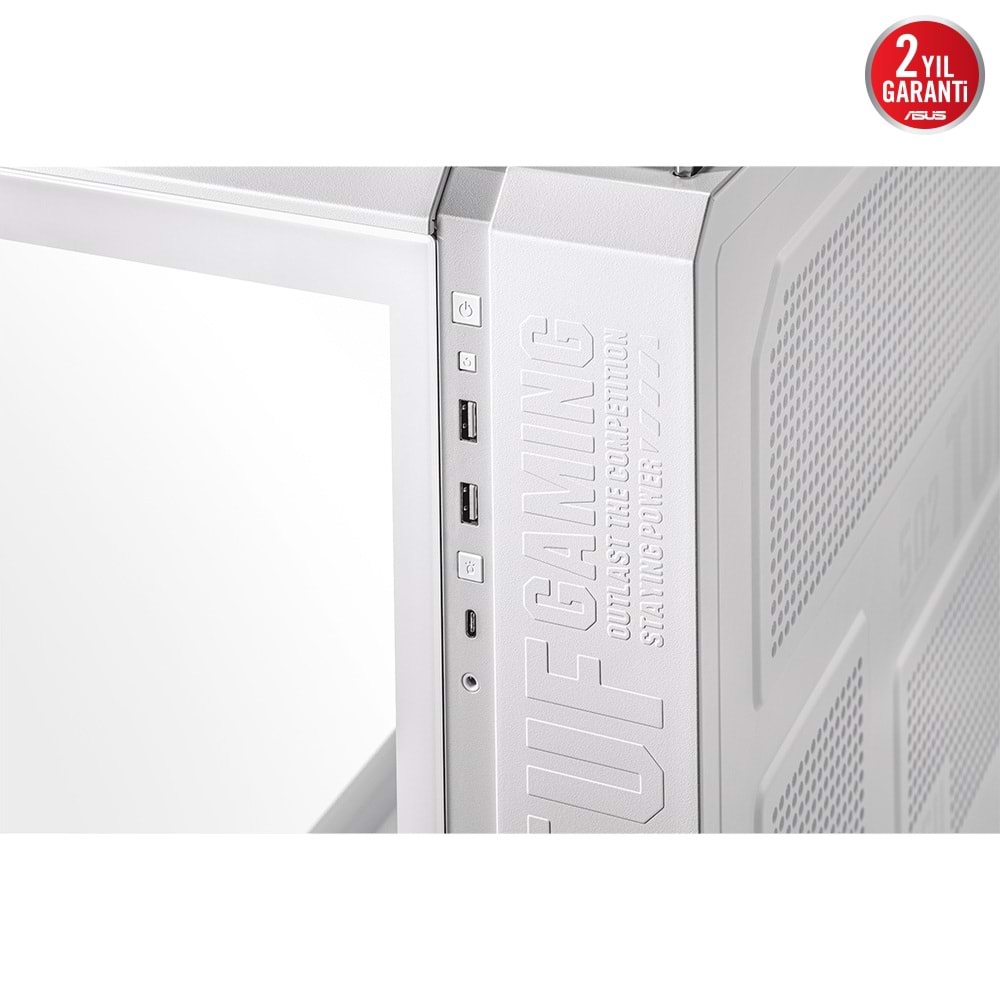 ASUS GT502 PLUS TUF GAMING TG WHITE Gaming Mid-Tower PC Kasası Beyaz / 90DC0093-B19000