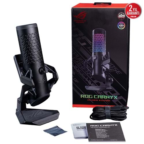 ASUS ROG Carnyx 24-Bit/192kHz RGB Profesyonel USB Oyuncu ve Yayıncı Mikrofonu / 90YH03Z0-BAUA00