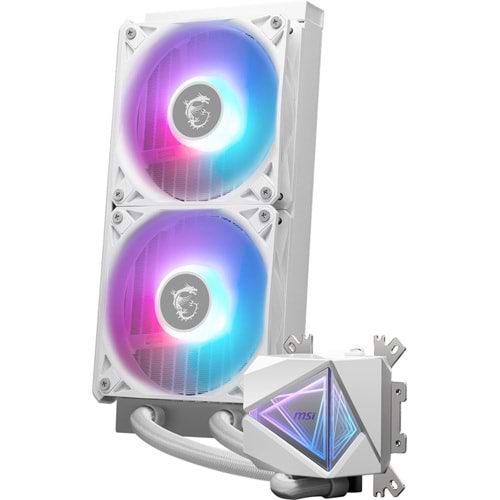 MSI 240mm MAG CORELIQUID I240 WHITE ARGB AM5-1851p Sıvı Soğutmalı İşlemci Fanı Beyaz
