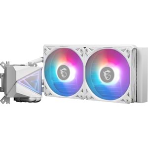 MSI 240mm MAG CORELIQUID I240 WHITE ARGB AM5-1851p Sıvı Soğutmalı İşlemci Fanı Beyaz
